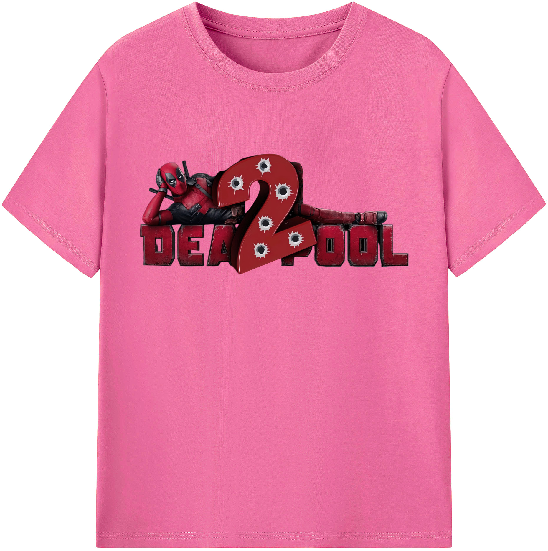 （画像用） Deadpool デッドプール レディースカジュアルプリントTシャツ（綿100％）